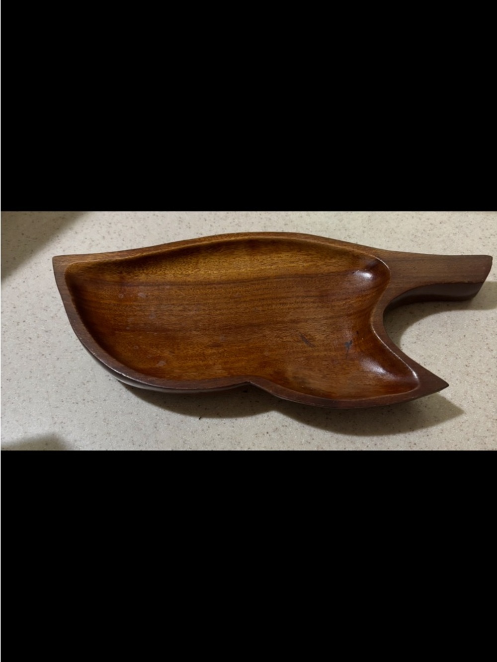 Beautiful Vintage Monkey Wood  Wooden Leaf Serving Tray
